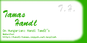 tamas handl business card